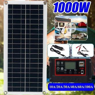Beurer Kit De Panel Solar De 1000 W, Controlador De Cargador De Bater&iacute;a De 20 A Y 12 V Para Caravana, Barco, Furgoneta, Etc