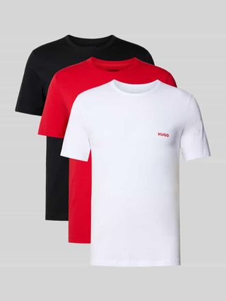 HUGO BOSS Regular Fit T-Shirt Set aus reiner Baumwolle im 3er-Pack in Rot, Gr&ouml;&szlig;e XXL