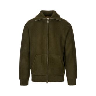 Montecore Jersey de Lana con Cremallera - Knitwear - Hombre - Verde - M