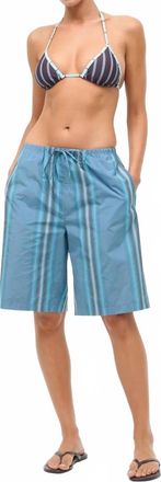 Staud Lido Triangle Bikini Top In Blue