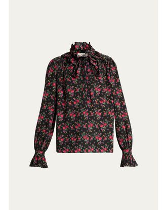 Chlo&eacute; Floral Silk Top
