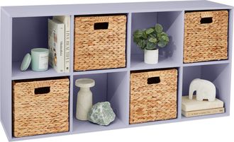 Best Choice Products 8-Cube Bookshelf, 11in Display Storage System, Organizer w/ Removable Back Panels