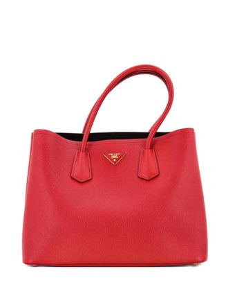 Prada Cuir Double Saffiano Leather Large tote bag - Red