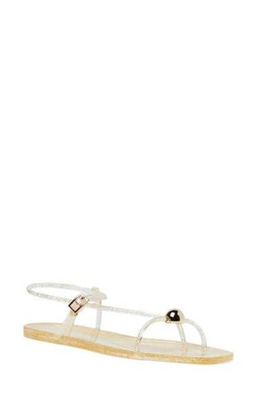 Loeffler Randall Dana Glitter Jelly Sandal in Champagne at Nordstrom, Size 10