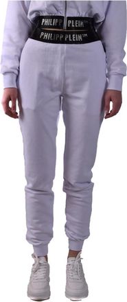 Philipp Plein Trainingsbroeken - Dames - Sweatpants - Wit - M - Katoen - Broeken