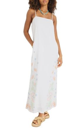 Vitamin A Rhea Embroidered Sundress in White at Nordstrom, Size Xx-Small