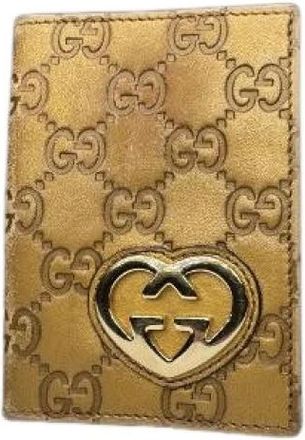 Gucci Pre-owned Canvas Portemonnee - Dames - Vintage Accessoires - Bruin - ONE Size - Vintage