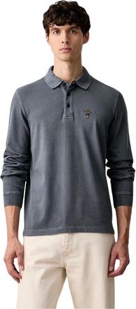 Aeronautica Polo a maniche lunghe - - Tops - Uomo - Blu - XL