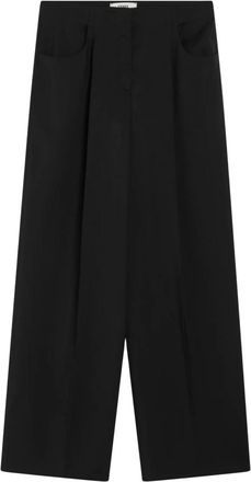 Fendi Zwarte reguliere broek - Dames - Wijde Broeken - Zwart - S - Broeken