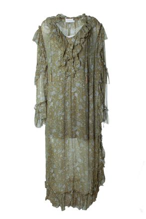 Zimmermann Riffle green floral printed maxi dress