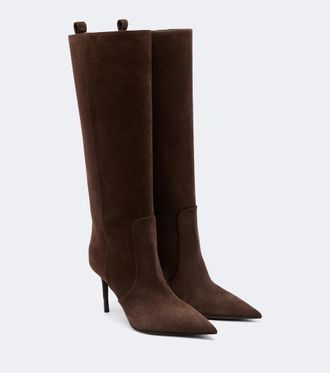 Brunello Cucinelli Stivali in suede con monili