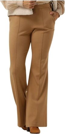 Ruby Tuesday Wijde Broek - Dames - Wijde Broeken - Bruin - XL - Katoen - Broeken