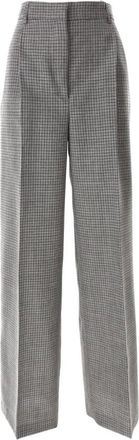Msgm P.o.w. Trousers - female - MSGM - Wide Trousers - Gray - S - Trousers