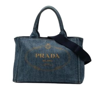 Prada Pre-owned Tote Bags, female, Blue, Size: ONE SIZE Pre-owned Denim Satchel