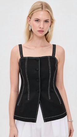 Ramy Brook Elana Luxe Stretch Tank In Black