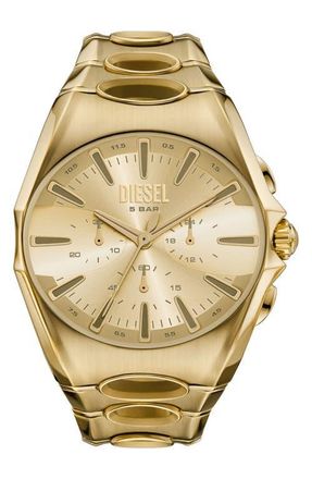 Diesel D-Curve Goldtone Chronograph Bracelet Watch, 48mm at Nordstrom