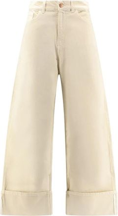 3x1 Skater Duo Wijde Jeans - Dames - Loose Fit Jeans - Beige - W26 - Katoen - Jeans