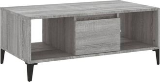 vidaXL Coffee Table Grey Sonoma 90x50x36.5 cm Engineered Wood Vidaxl