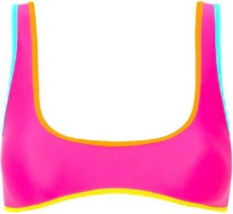 Kulani Kinis Womens Bind Slim Scoop Bikini Top In Confetti