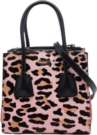 Prada Pre-owned Twin Pocket Satchel - Dames - Vintage Handtas - Roze - ONE Size - Leer - Vintage