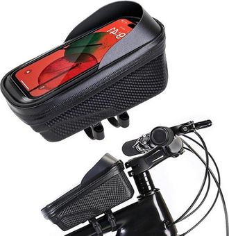 OEM Bolsa Para Tel&eacute;fono De Bicicleta - Bolsa Para Cuadro - Para Ciclistas - Carcasa R&iacute;gida Impermeable - 15 X 5 X 3 Cm