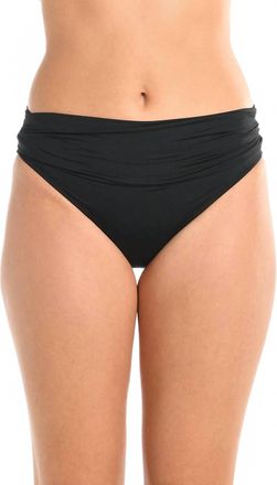 La Blanca Standard Island Goddess Shirred Band Hipster Bottom In Black