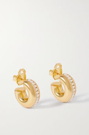 Pacharee Orecchini Medi Con Finitura Oro E Perle Prado