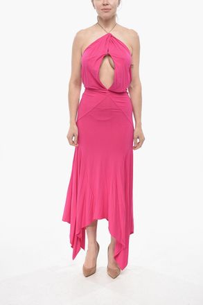 The Attico Jersey Halter Neck Dress The Attico