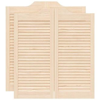 vidaXL Puertas Batientes Dise&ntilde;o De Lamas 2 Par 90x80cm Madera Pino Vidaxl