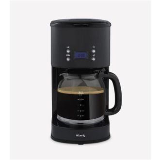 H.Koenig Cafetera Programable Hkoenig Mg32 - 1.5 L (12 Tazas) - 1000 W - Pantalla Lcd - Mantenimiento Caliente - Negro Y Acero Inoxidable
