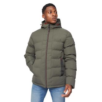 Crosshatch Kampnew Embossed Jacket Mens - Green - Size Large