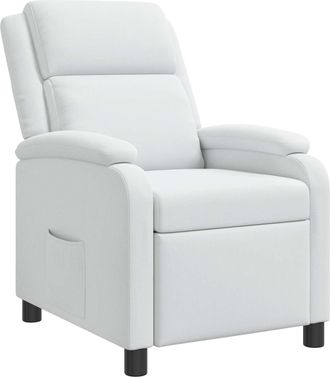vidaXL Recliner Blanco Tela Vidaxl