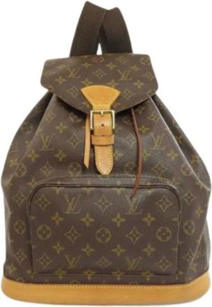 Louis Vuitton Pre-owned Backpacks, female, Brown, Size: ONE SIZE Pre-owned Vintage Monogram Canvas Backpack