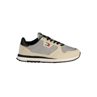 Tommy Hilfiger Grigio Leren Heren Sneakers