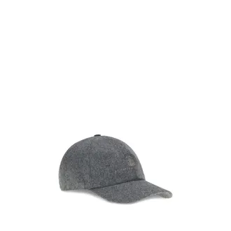 Brunello Cucinelli BRM038P9850CGQ69BB Wool Fleece Baseball Cap - Gray