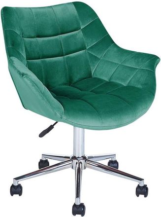 Beliani Beliani - Sedia da ufficio in velluto verde girevole regolabile in altezza Labelle