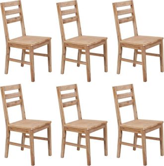 vidaXL Vidaxl - Sillas De Comedor 6 Unidades Madera Maciza De Acacia