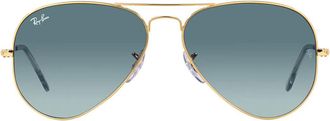 Ray-Ban Sunglasses Rb3025 001/3 M Aviator Gold/Blue Gradient Unisex