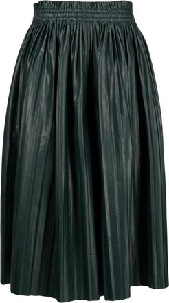 Maison Margiela below-knee pleated skirt - women - Viscose - 40 - Black