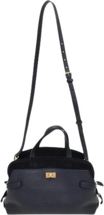 Anya Hindmarch Pre-owned Small Wilson Schoudertas - Dames - Vintage Handtas - Blauw - ONE Size - Leer - Vintage