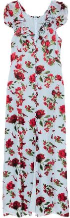 Alice & Olivia Alice + Olivia Tara lange jurk met print