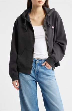 Rip Curl Lay Day Relaxed Cotton Blend Hoodie in Washed Black at Nordstrom, Size Xx-Small