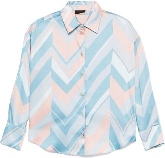 Liu Jo Camicia con stampa chevron - Blu