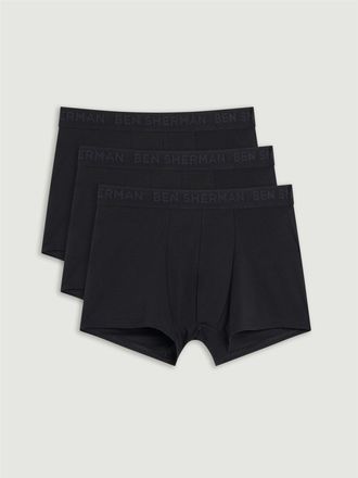 Ben Sherman Heren Tonale Boxershorts (3-Pack) (Zwart)