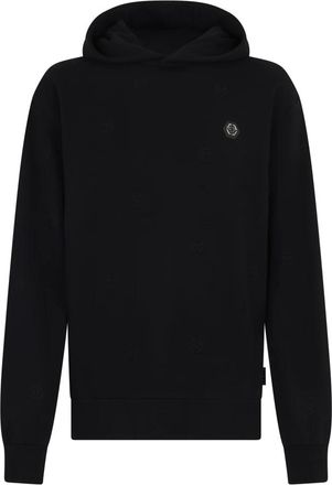 Philipp Plein Geborduurde Hoodie - Heren - Hoodies - Zwart - M - Katoen - Hoodies & sweatvesten