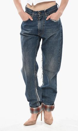 Maison Margiela MM0 Dark-Wash Jeans PENDLETON With Patterned Turn-Ups 19cm Maison Margiela