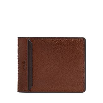 Fossil Mens Huntington Leather Bifold with Flip ID