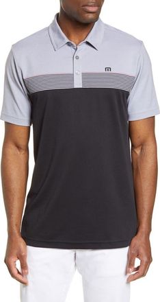 Travis Mathew Slow Fade Stripe Polo in Heather Quiet Shade at Nordstrom, Size X-Large