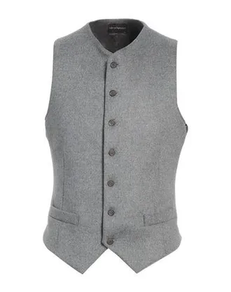 トップス Gerogio Armani Vest Giorgio Armani Single-breasted Hemp And Viscose Vest