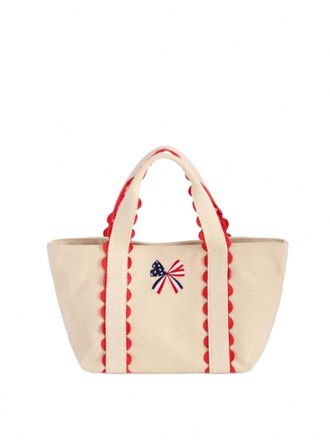 Shiraleah Womens Liberty Tie Tote Bag In Red
